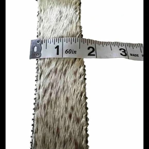 Wb Atlas Cowhide Leather Rhinestone Studded Women’s Belt Size Large - Picture 7 of 9